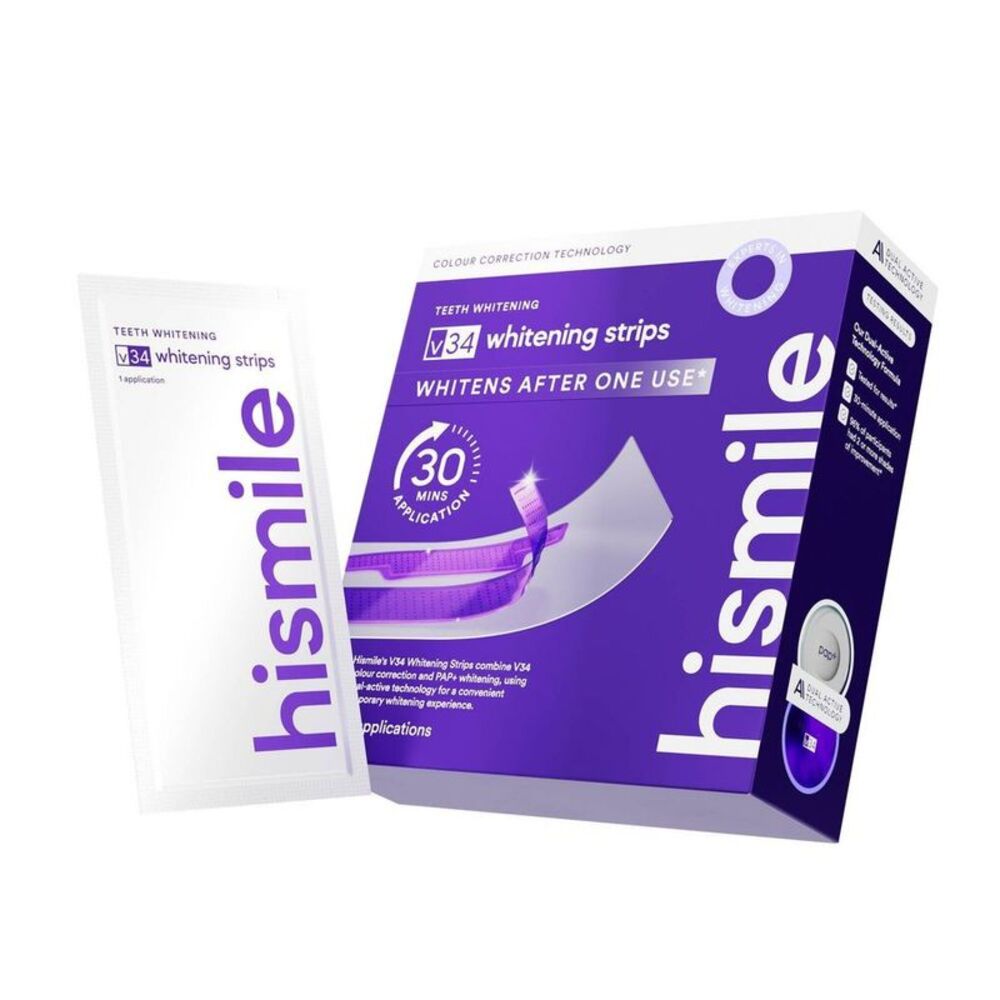 Hismile -  V34 Teeth Whitening Strips - 14pk Purple